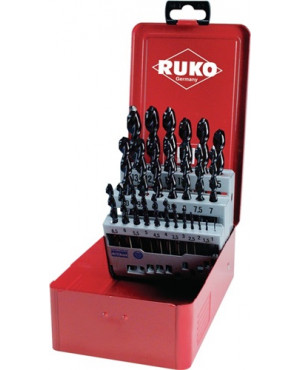 Spiralbohrersatz DIN338 Typ N TL 3000 D.1-13x0,5mm HSS TiAlN Metallkassette