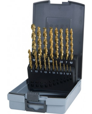 Spiralbohrersatz DIN338 Typ N TL 3000 D.1-13x0,5mm HSS TiN 25tlg.Ku.-Kassette