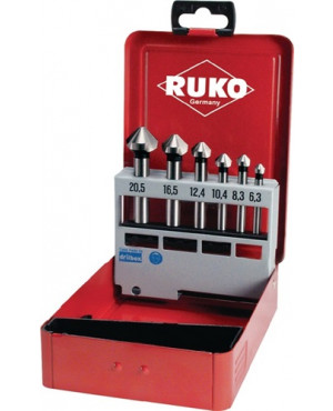 Kegelsenkersatz DIN335 C 90Grad 6,3-20,5mm HM Z.3 6tlg.Metallkassette