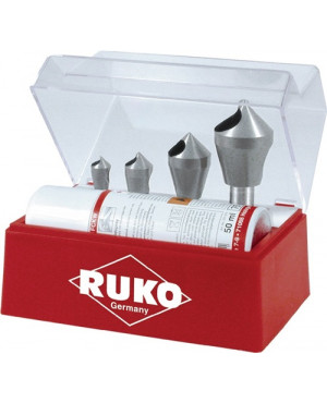 Querlochsenkersatz 2-5/5-10/10-15/15-20mm HSS-Co5 5 tlg. Ku.-Kassette RUKO