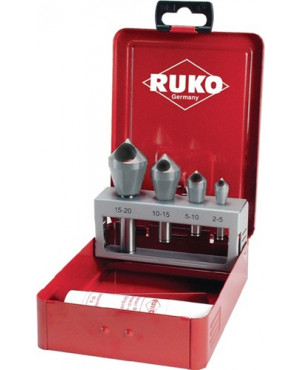 Querlochsenkersatz 2-5/5-10/10-15/15-20mm HSS 5 tlg. Metallkassette RUKO