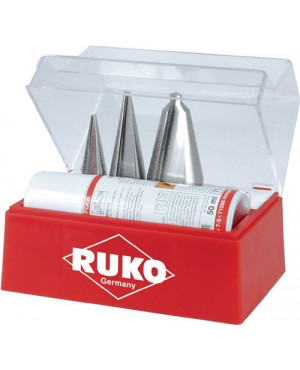 Blechschälbohrersatz 3-14/5-20/16-30,5mm HSS 4tlg.Ku.-Kassette RUKO