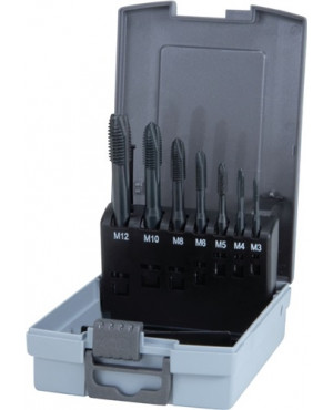 Maschinengewindebohrerset DIN371/376 Form B M3-M12 7tlg.HSS-Co5-VAP Ku.-Kassette