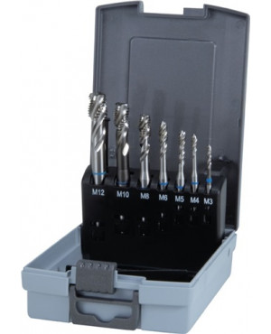 Maschinengewindebohrerset DIN371/376 Form C M3-M12 7tlg.HSS Ku.-Kassette RUKO