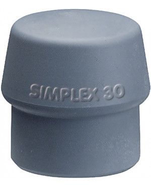 Schonhammerkopf SIMPLEX Kopf-D. 50mm TPE-mid grau mittelh.HALDER