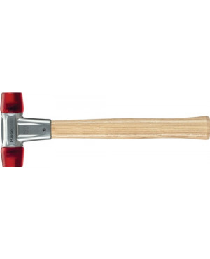 Schonhammer BASEPLEX L.330mm Kopf-D.40mm hart HO Celluloseacetat rot HALDER