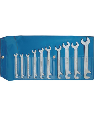 Doppelmaulschlüsselsatz 8-0100 10tlg.SW5-13mm CV-Stahl verchr.kleine Ausf.GEDORE