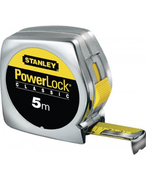 Taschenrollbandmaß PowerLock® L.5m 19mm mm/cm EG II MET Gürtelclip STANLEY