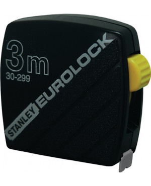 Taschenrollbandmaß Eurolock L.3m Band-B.12,7mm mm/cm EG II Ku.STANLEY