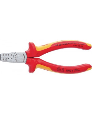 Aderendhülsenzange L.145mm 0,25-2,5 (AWG 23-13) mm² pol.2K-Hülle VDE KNIPEX