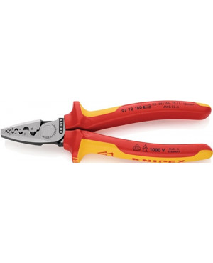 Aderendhülsenzange L.180mm 0,25-16,0 (AWG 23-5) mm² pol.2K-Hülle VDE KNIPEX