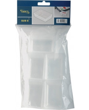 Eins.Sub 55A8-1 H25xB77xT53mm Ku.transp.10 Stk./Beutel RAACO