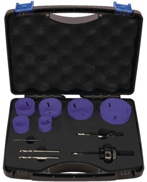 Lochsägensatz 10-tlg.22-68mm Schnitt-T.38mm HSS-Co8 PROMAT