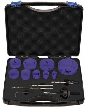 Lochsägensatz 13-tlg.19-68mm Schnitt-T.38mm HSS-Co8 PROMAT