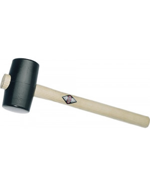 Gummihammer Kopf-D.55mm Kopf-L.90mm schwarz Esche 90 Shore A flache Bahn Picard