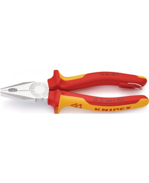 Kombizange L.180mm verchr.2K-Hülle VDE m.Öse KNIPEX
