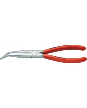 Flachrundzange L.200mm pol.40Grad gew.Ku.-Überzug KNIPEX