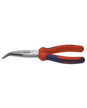Flachrundzange L.200mm pol.40Grad gew.2K-Hülle KNIPEX