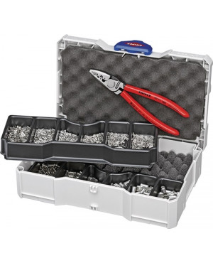 Aderendhülsensortiment 1401tlg.0,75-25mm² Crimpzange im Systainer KNIPEX