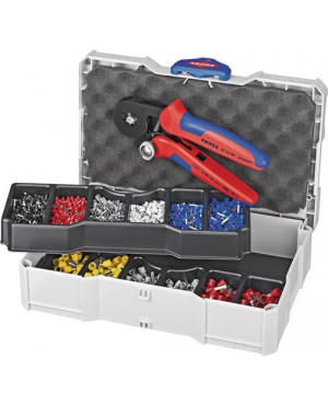 Aderendhülsensortiment 1251tlg.0,5-10mm² Crimpzange im Systainer KNIPEX