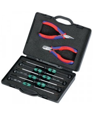 Elektronikwerkzeugsatz 8tlg.im Kunststoffkoffer KNIPEX
