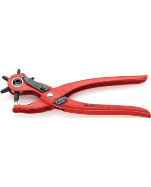 Revolverlochzange Gesamt-L.220mm Öffnungsfeder rot pulverbesch.