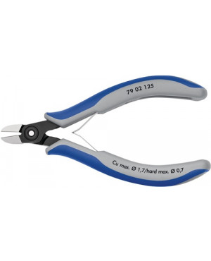 Elektron.Seitenschneider L.125mm rd. kl.Facette KNIPEX Mehrkomp.-Hüllen