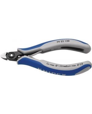 Elektron.Seitenschneider L.120mm mini o.Facette KNIPEX Mehrkomp.-Hüllen