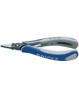 Elekronikflachzange L.135mm pol. gerade-breit KNIPEX m.2Komp.-Hüllen