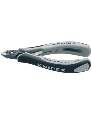 Elektron.Seitenschneider L.120mm ESD DIN ISO 9654 KNIPEX mini m.Facette