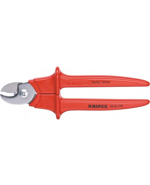 Kabelschere VDE L.230mm max.70mm2 pol. m.2Komp.-Hüllen KNIPEX m.Abgleitschutz