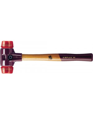 Schonhammer SIMPLEX L.350mm Kopf-D.50mm hart HO Plastik rot HALDER