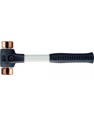 Schonhammer SIMPLEX L.330mm Kopf-D.40mm hart Fiberglas Kupfer m.Ku-Hülse