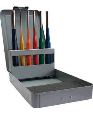 Splintentreibersatz 6tlg.3-4-5-6-8-10 mm mehrfarbig Metallkassette PROMAT