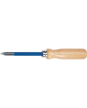 Feinmechanikerschaber Klingen-L.85mm Dreizack 7mm m.Holzgriff Rennsteig