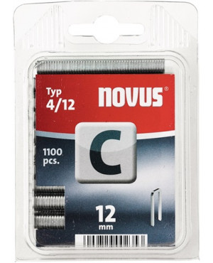 Schmalrückenklammer 4 B.6 mm Schenkel-L.12 mm Draht-B.1,1 mm 1100 St./Krt.NOVUS