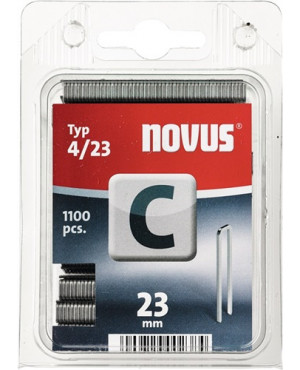 Schmalrückenklammer 4 B.6 mm Schenkel-L.23 mm Draht-B.1,1 mm 1100 St./Krt.NOVUS