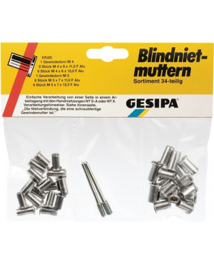 Blindnietsortiment 18 St.GESIPA