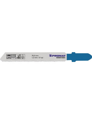 Stichsägeblatt L.55mm Bi Zahnt.1,2mm flex. gewellt gefr.f.Eisen PROMAT 5St./VE