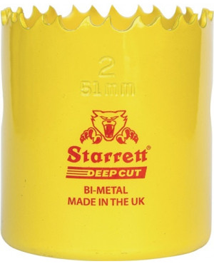 Lochsäge deep cut D.64mm Schnitt-T.51mm duale Zahn.HSS-Bi-Metall o.Zub.STARRETT