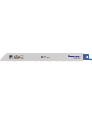Säbelsägeblatt L.200mm B.19mm MET TPI 10 2,5mm gefr.,geschr.5 St./Karte PROMAT