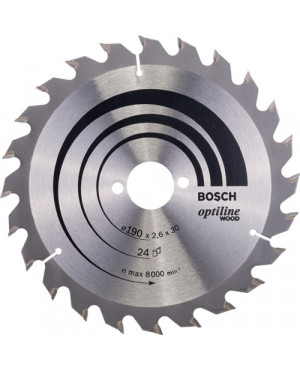 Kreissägeblatt Optiline Wood AD190mm Z.24 WZ Bohr.30mm Schnitt-B.2,6mm HM BOSCH