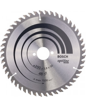 Kreissägeblatt Optiline Wood AD200mm Z.48 WZ Bohr.30mm Schnitt-B.2,8mm HM BOSCH