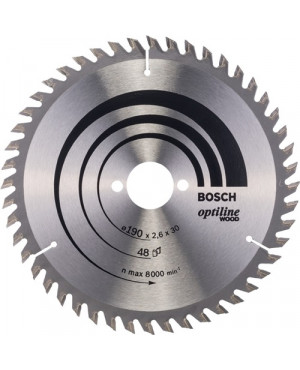 Kreissägeblatt Optiline Wood AD190mm Z.48 WZ Bohr.30mm Schnitt-B.2,6mm HM BOSCH