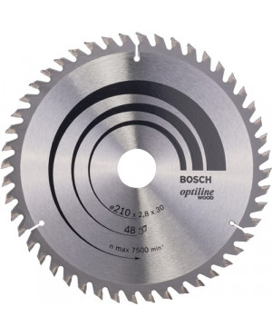 Kreissägeblatt Optiline Wood AD210mm Z.48 WZ Bohr.30mm Schnitt-B.2,8mm HM BOSCH