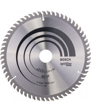 Kreissägeblatt Optiline Wood AD210mm Z.60 WZ Bohr.30mm Schnitt-B.2,8mm HM BOSCH