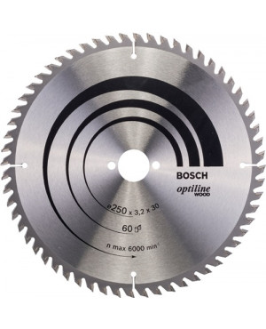 Kreissägeblatt Optiline Wood AD250mm Z.60 WZ Bohr.30mm Schnitt-B.3,2mm HM BOSCH