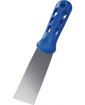 Malerspachtel B.40mm hochglanz-poliert Ku.flachoval,blau VA rostfr.