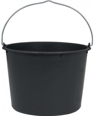 Baueimer 20l m.Kreuzboden schwarz Polyethylen-Regeneratgemisch