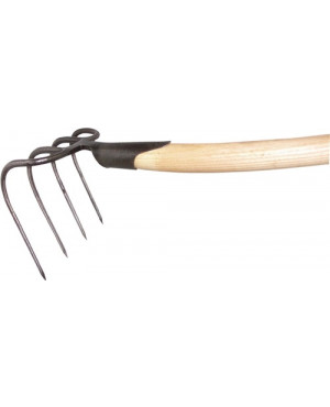 Dunghacke Zinkenlänge 210mm m. Federdülle,m. Stiel G. 1200 g,4 runde Zinken